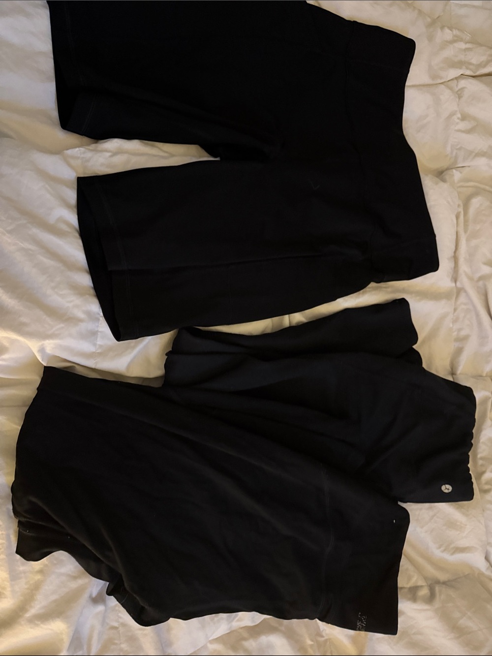 Black Athletic Shorts and Leggings Set